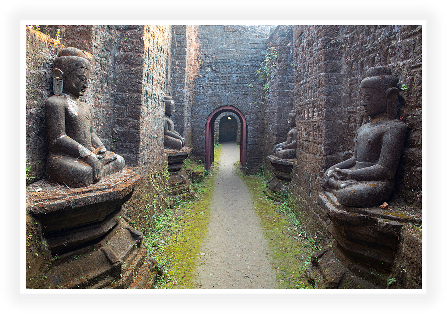 Myanmar - Ancient Guardians: Stone Buddhas in Myanmar's Serene Temple